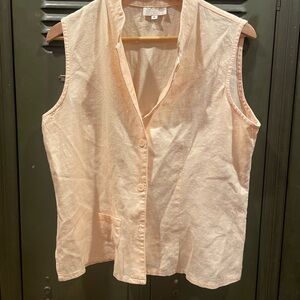 Women's Sleeveless Peach Top